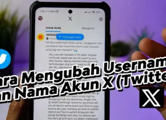 Ganti nama dan username akun X sekarang makin gampang! (Sumber: Youtube Cara Tutorial Com)