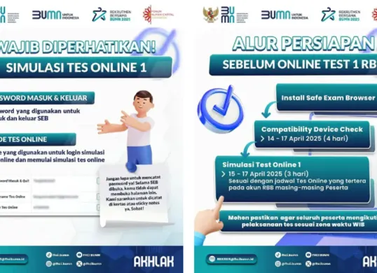 Segera persiapkan, simak berikut ini jadwal dan materi tes online 1 RBB BUMN 2025. (Sumber: Instagram/@bersamabumn)