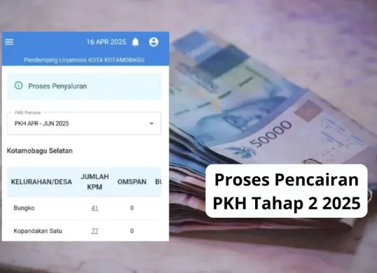 Contoh proses pencairan bansos PKH tahap 2 2025. (Sumber: Poskota/Audie Salsabila)