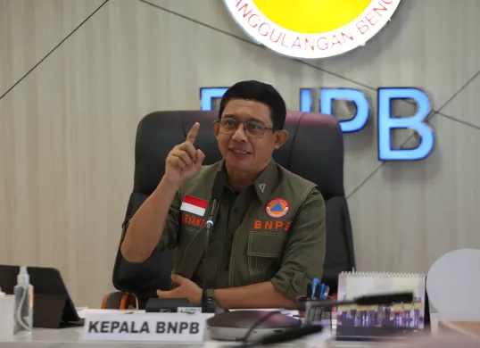 Kepala BNPB, Letjen TNI Dr. Suharyanto, S.Sos., M.M., selaku  sekaligus penanggung jawab Desk Koordinasi Penanganan Karhutla yang dibentuk oleh Kemenko Polhukam. (Sumber: Dok BNPB)
