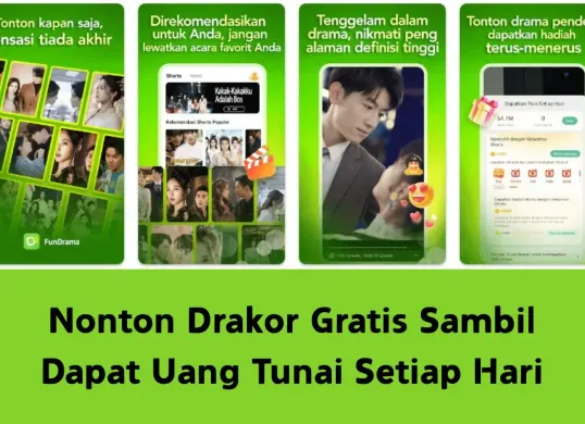 Nonton drakor gratis sambil dapat uang tunai (Sumber: Google Play/FunDrama)