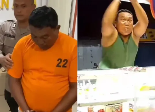 Preman di Medan yang mengamuk hingga memukul penjaga konter beberapa kali akhirnya ditangkap. (Sumber: Tangkap Layar Instagram/@medsoszone)