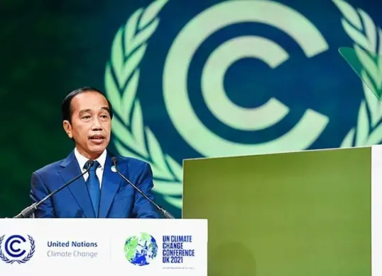 Joko Widodo (Jokowi), sewaktu masih menjabat presiden Republik Indonesia (RI), di forum World Leaders Summit, Skotlandia. (Sumber: Wikimedia Commons)