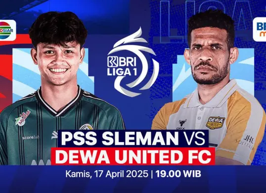 Link live streaming PSS vs Dewa United di pekan 29 Liga 1 2024-25. (Sumber: Vidio)