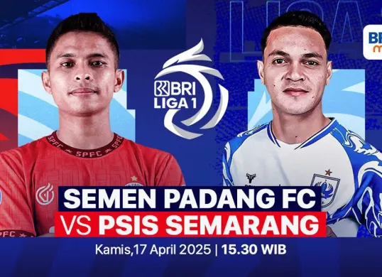 Link live streaming Semen Padang vs PSIS Semarang. (Sumber: Vidio)