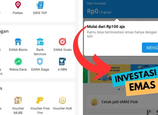 Ilustrasi - Fitur investasi emas di aplikasi DANA dapat diakses oleh berbagai kalangan mulai dari pelajar hingga pengusaha. (Sumber: Poskota/Neni Nuraeni)
