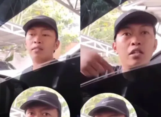 Seorang pria memalak uang parkir Rp200.000 hingga mengancam wisatawan di Bandung. (Sumber: Tangkap Layar Instagram/@abyybaimm)