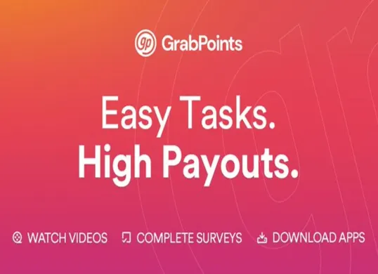 Nonton video, isi survei dan download aplikai bisa hasilkan cuan dari aplikasi penghasil uang GrabPoints. (Sumber: grabpoints.com)
