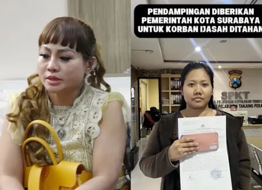 Potret Jan Hwa Diana (Kiri) dan Eks Karyawan yang ditahan ijazah (kanan). (Sumber: Instagram/@cakj1)