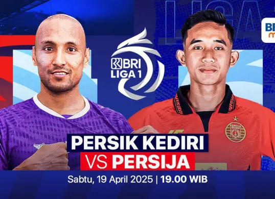 Link live streaming Persik Kediri vs Persija Jakarta di pekan 29 Liga 1 2024-25. (Sumber: Vidio)