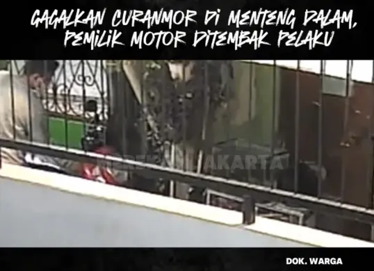 Tohir (54) tertembak saat menggagalkan pencurian motor di Tebet, Jaksel. Pelaku kabur usai menembak perut korban. (Sumber: Capture @merekamjakarta)