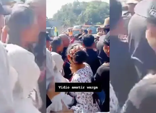 Polisi mengamankan seorang sopir bus yang diduga lakukan aksi tidak senonoh terhadap wisatawan Pantai Drini, Gunungkidul, Yoyakarta, pada Sabtu, 19 April 2025. (Sumber: X/@merapi_uncover)