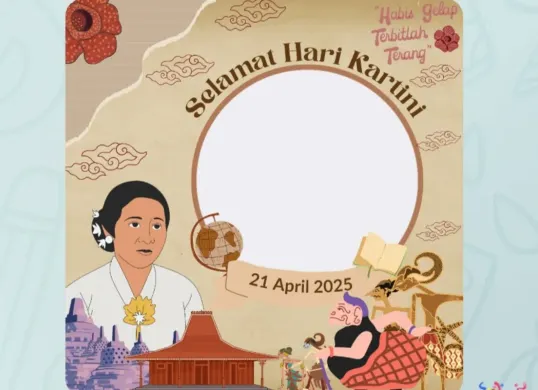 Twibbon Hari Kartini gratis yang bisa digunakan masyarakat. (Sumber: twibbonzie/Rizal Permana)