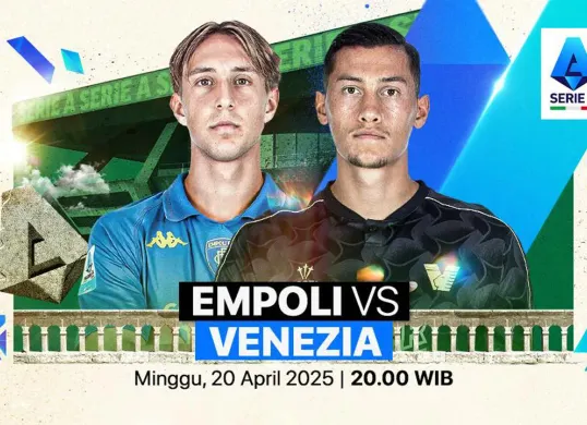 Info live streaming Empoli vs Venezia. (Sumber: Vidio)