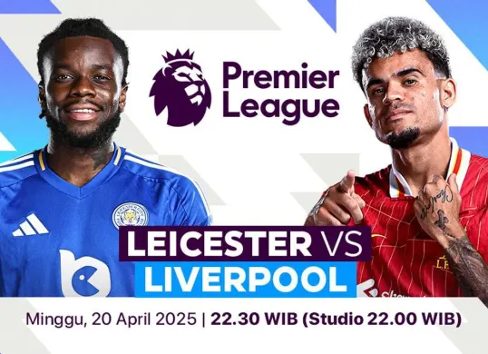 Link live streaming Leicester City vs Liverpool. (Sumber: Vidio)