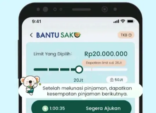 Tampilan aplikasi pinjol BantuSaku. (Sumber: Play Store)