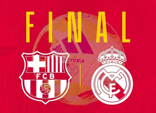 Laga el clasico Barcelona vs Real Madrid tersaji di final Copa del Rey 2025. (Sumber: Instagram @rfef)