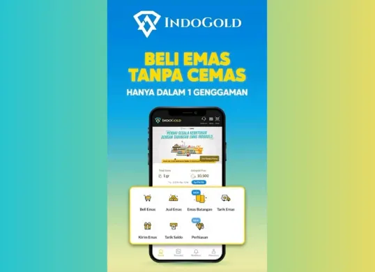 IndoGold salah satu aplikasi untuk investasi emas digital. (Sumber: Play Store)