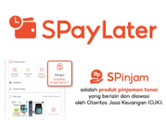 Ilustrasi pinjaman Shopee, yaitu SPinjam dan SPaylater. (Sumber: Shopee)