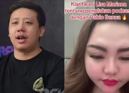 Klarifikasi Lisa Mariana soal bayaran podcast di Pablo Benua (Sumber: YouTube/Reyben Entertainment dan TikTok/Laura Fans)