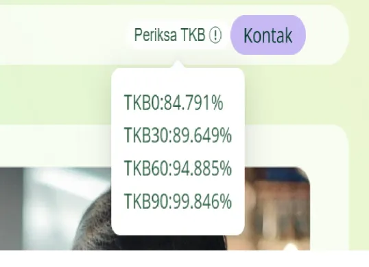 Periksa skor TKB di platform pinjol sebelum ajukan dana pinjaman. (Sumber: Tangkap Layar adakami.id)