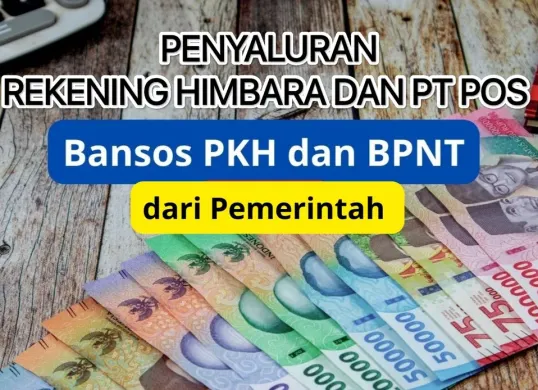 Penyaluran bansos PKH dan BPNT 2025 melalui rekening Himbara dan PT Pos. (Canva)
