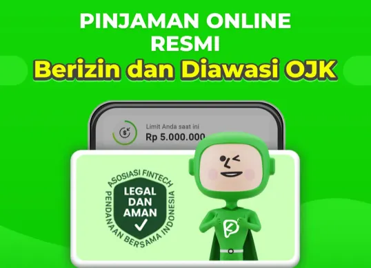 Ilustrasi platform pinjaman online (pinjol) yang sudah diawasi dan terdaftar OJK. (Sumber: Kredit Pintar)