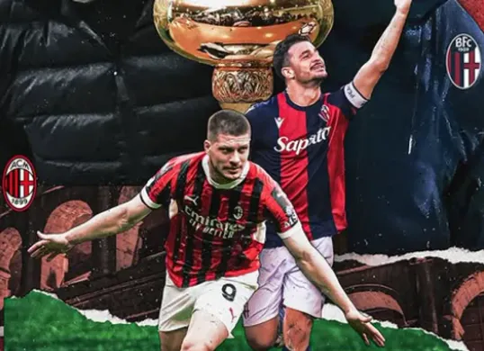 AC Milan akan ditantang Bologna di final Coppa Italia 2024/2025. (Sumber: Instagram/@seriea)