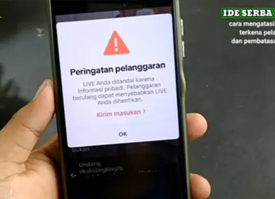 Ini panduan untuk mengatasi akun TikTok yang terkena pelanggaran atau tidak bisa live. (Sumber: YouTube/@IDE SERBA MURAH)