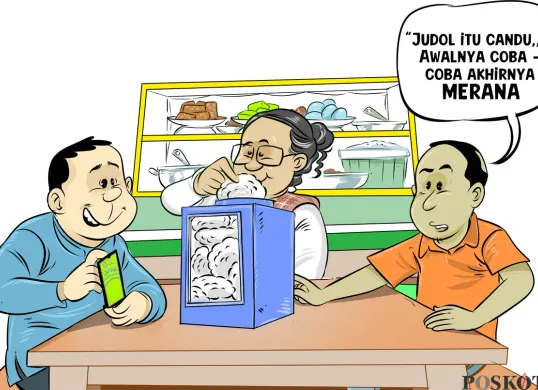 Obrolan Warteg: Fantastis, Perputaran Dana Judol (Sumber: Poskota/Arif Setiadi)
