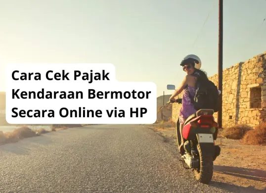 Cara cek pajak motor secara online via HP. (Canva)