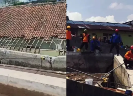 Direktur Pesantren Kemenag, Basnang Said menyampaikan duka mendalam mengenai musibah longsor di Gontor Magelang yang menyebabkan empat santri meninggal dunia dan puluhan lainnya mengalami luka. (Sumber: Tangkap layar TikTok/@ambulance_urc33)