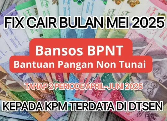 Penyaluran bansos BPNT tahap 2 periode 2025 akan dilaksanakan pada bulan Mei mendatang. (Canva)