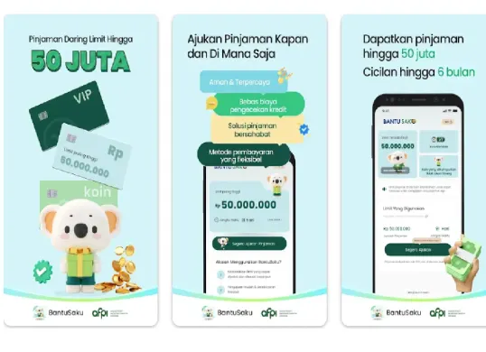 Dapatkan pinjaman hingga Rp50 juta dari pinjaman daring BantuSaku. (Sumber: Tangkap Layar Google Play Store/BantuSaku)