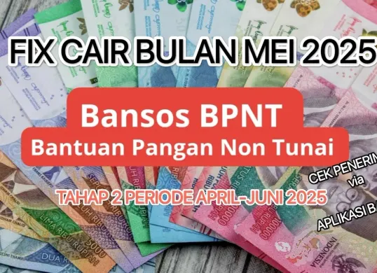 Jadwal penyaluran bansos BPNT tahap 2 periode 2025. (Canva)