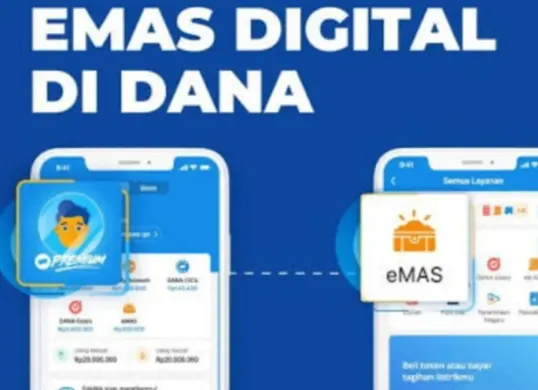 Tampilan investasi emas digital di aplikasi DANA. (Sumber: DANA)