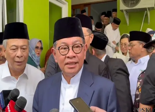 Gubernur Jakarta, Pramono Anung usai menghadiri acara halal bihalal PWNU di Jakarta Selatan, Minggu 27 April 2025. (Sumber: Poskota/Pandi Ramedhan)