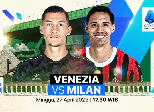 Link live streaming Venezia vs AC Milan. (Sumber: Vidio)