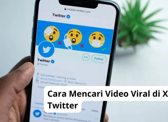 Cara mencari video viral di aplikasi media sosial X Twitter. (Canva)