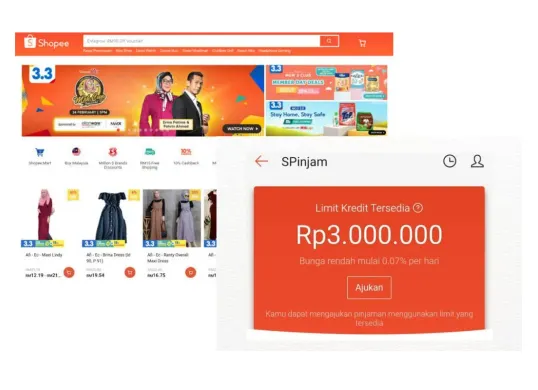 Berikut ini cara pinjam uang di aplikasi Shopee Rp500.000 mudah dan cepat. (Sumber: Poskota/Faiz)