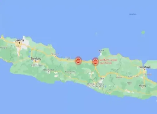 Ketahui informasi bencana alam di peta dengan Google Maps. (Sumber: Google Maps)