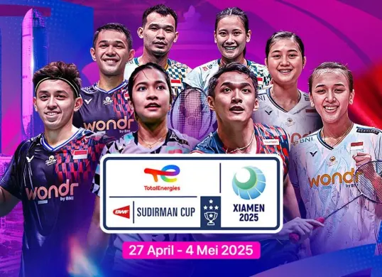Link live streaming Indonesia vs Korea Selatan di semifinal Sudirman Cup 2025. (Sumber: Vidio)
