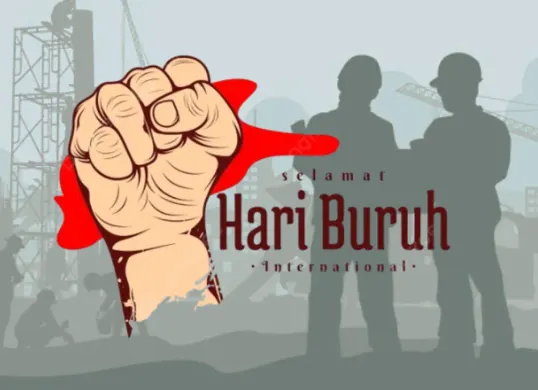 May Day 2025, ribuan buruh gelar aksi damai di Monas pada 1 Mei dengan 6 tuntutan, termasuk penghapusan outsourcing dan upah layak. (Sumber: Poskota/Aldi Harlanda Irawan)