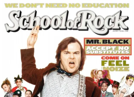 Ilustrasi OST film School of Rock. (Sumber: X/@igormirandasite)