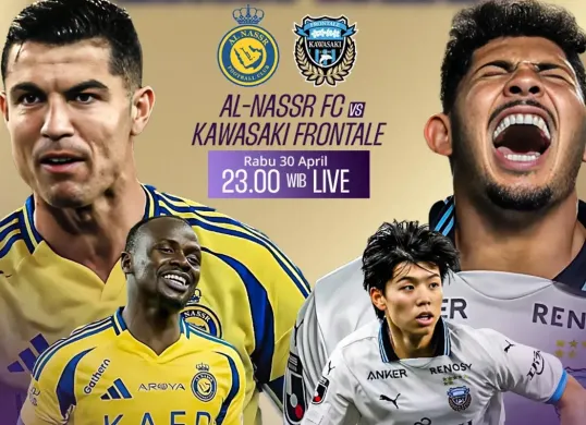 Link live streaming Al Nassr vs Kawasaki Frontale. (Sumber: Instagram @rctisports)