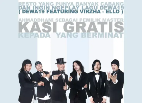 Kebijakan mengejutkan Ahmad Dhani Royalti lagu Dewa 19 digratiskan untuk restoran besar. (Sumber: Instagram/@officialdewa19, @ahmaddhaniofficial)