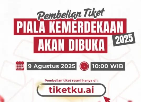 Link dan cara beli tiket Piala Kemerdekaan 2025. (Sumber: Instagram/@official.pialakemerdekaan)