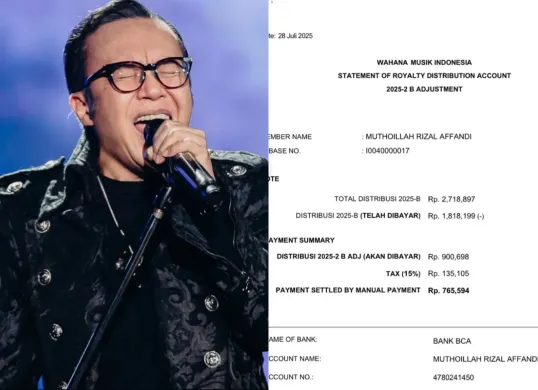 Potret Ari Lasso (kiri) yang memberikan keluhan kepada WAMI terkait distribusi royalti. (Sumber: Instagram/@ari_lasso)