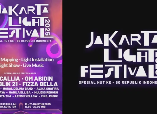 Rayakan HUT ke-80 RI dengan Jakarta Light Festival 2025! Event gratis ini menampilkan light show, live music, dan kuliner di Taman Fatahillah. Simak panduan transportasi dan jadwal lengkapnya. (Sumber: Instagram/@disparekrafdki)