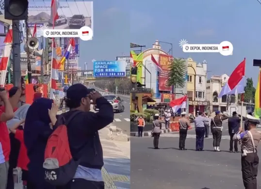 Upacara 17 Agustus di Depok, Jawa Barat yang mendapat sorotan dari warganet. (Sumber: Instagram/@depok24jam)